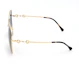 Shop (W) GUCCI Cermin Mata Kelabu Rectangular Horsebit dengan Pilihan Preskripsi GG0879S-001