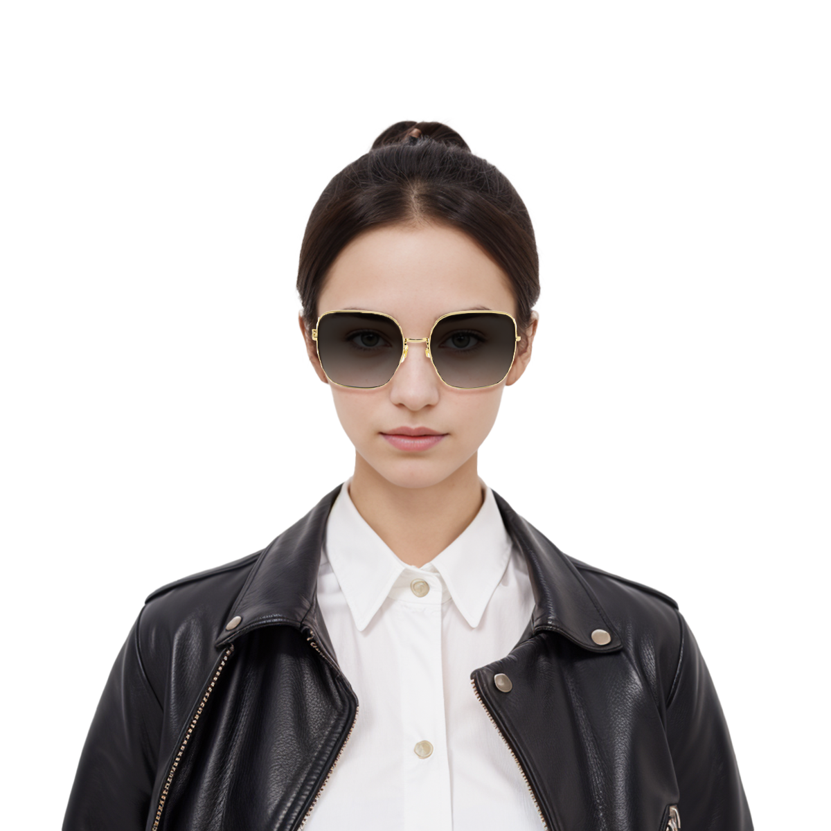 Purchase (W) 구찌 그레이 직사각형 홀스빗 선글라스 (처방 옵션 포함) GG0879S-001