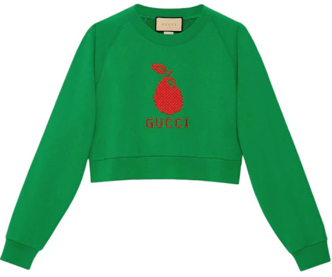(W) Gucci Sweater Pendek Hijau dengan Bordir Logo 776912-XJGDU-3229 Buy (W) Gucci Sweater Pendek Hijau dengan Bordir Logo 776912-XJGDU-3229