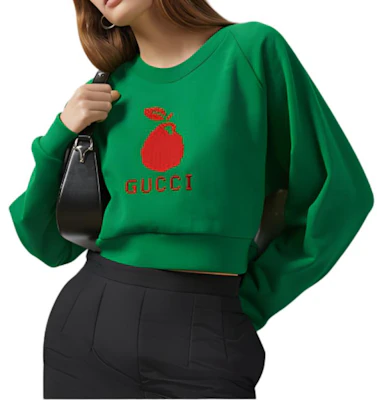 (W) Gucci Sweater Pendek Hijau dengan Bordir Logo 776912-XJGDU-3229 Lookbook (W) Gucci Sweater Pendek Hijau dengan Bordir Logo 776912-XJGDU-3229