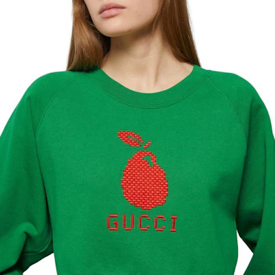 (W) Gucci Sweater Pendek Hijau dengan Bordir Logo 776912-XJGDU-3229 Purchase (W) Gucci Sweater Pendek Hijau dengan Bordir Logo 776912-XJGDU-3229