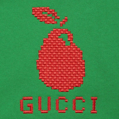 (W) Gucci Sweater Pendek Hijau dengan Bordir Logo 776912-XJGDU-3229 Details for (W) Gucci Sweater Pendek Hijau dengan Bordir Logo 776912-XJGDU-3229