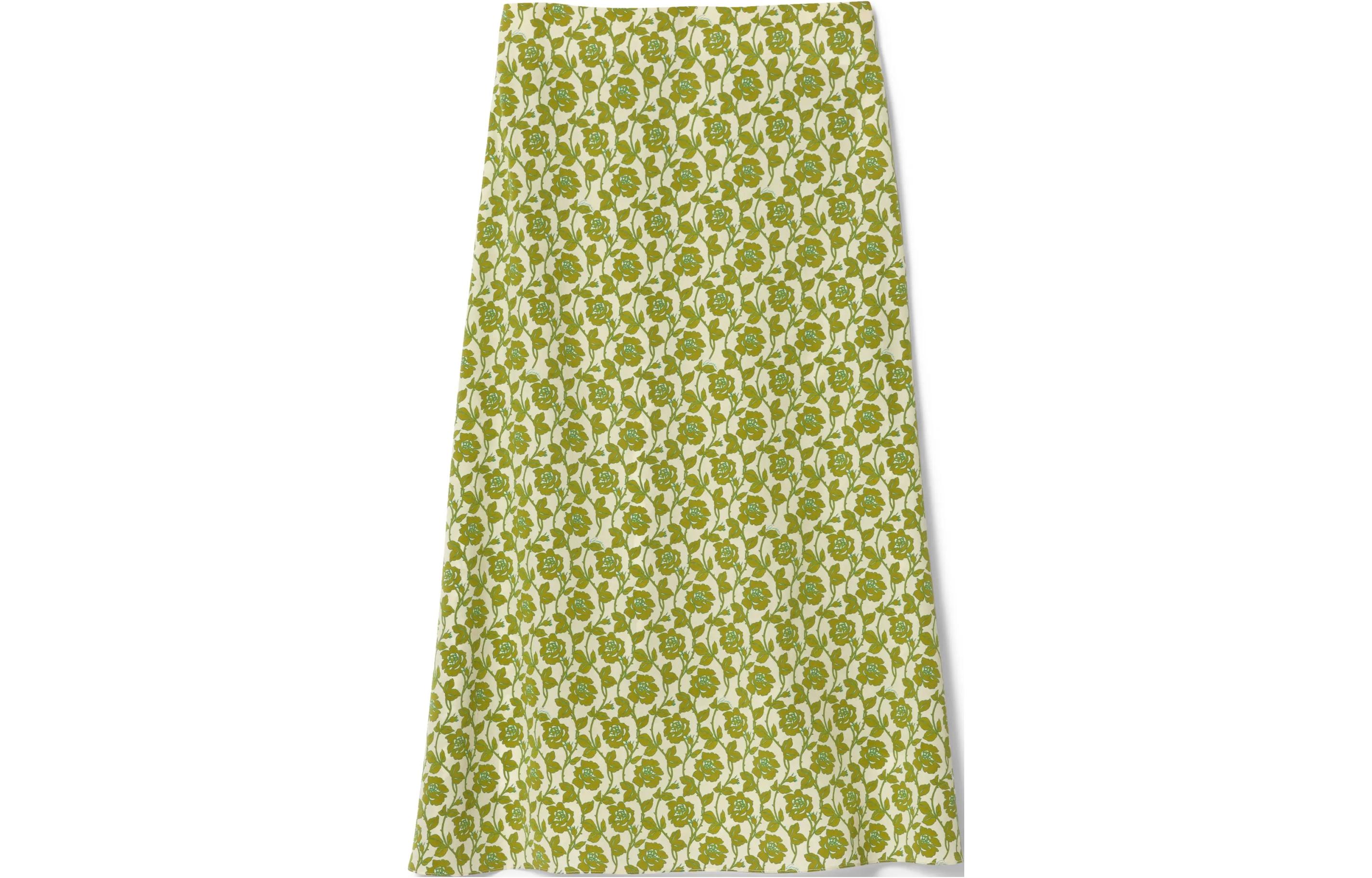 (Women) Gucci Green Floral Mid-Length Casual Skirt 779390-ZAP5V-3616