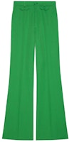 (Women) GUCCI Green Wool Wide-Leg Flared Pants 643346-ZAFU9-3041 (Women) GUCCI Green Wool Wide-Leg Flared Pants 643346-ZAFU9-3041