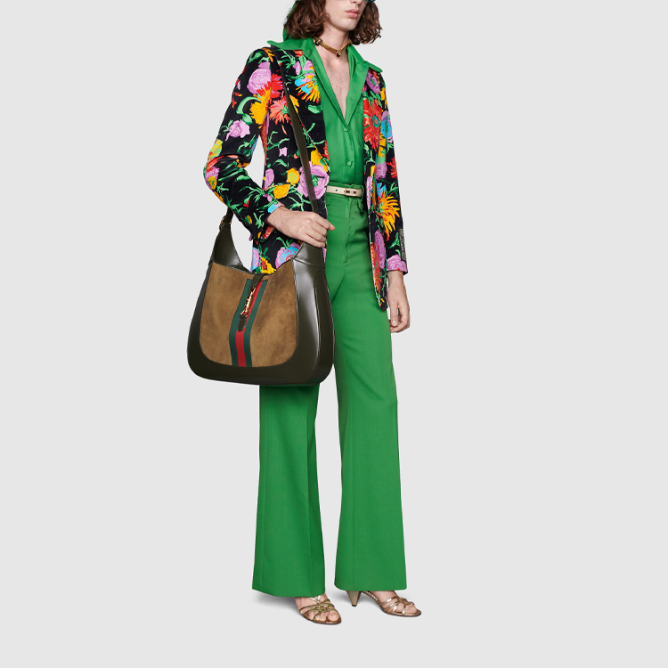 Purchase (W) グッチ グリーン ウール ワイドレッグ フレアパンツ 643346-ZAFU9-3041