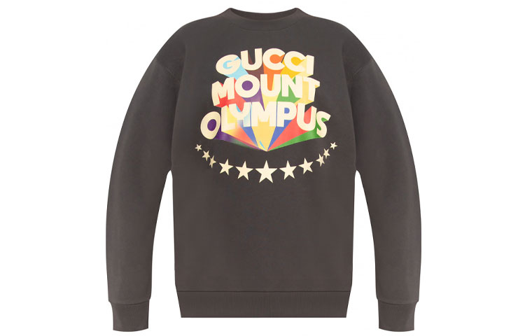 (Women) Gucci Grey FW21 Solid Logo Crewneck Sweatshirt 617964-XJDJK-1042
