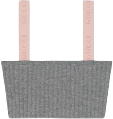 (W) GUCCI 女士灰色针织Logo印花罗纹短款背心. 773025-XKDUL-1160 Buy (W) GUCCI 女士灰色针织Logo印花罗纹短款背心. 773025-XKDUL-1160