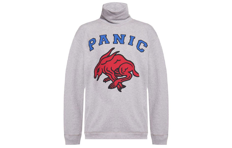 Order (W) Gucci Kelabu Logo Cetakan Leher Tinggi Sweatshirt 598875-XJBX5-1230