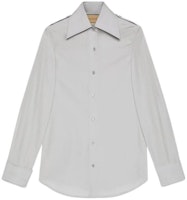 (Women) Gucci Grey Solid Single-Breasted Long Sleeve Sun-Protective Shirt 675614-Z3599-1239 (Women) Gucci Grey Solid Single-Breasted Long Sleeve Sun-Protective Shirt 675614-Z3599-1239