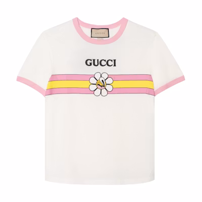 (Women) Gucci Grey/White Logo Print Crewneck T-Shirt SS24 723566-XJGHL-9088
