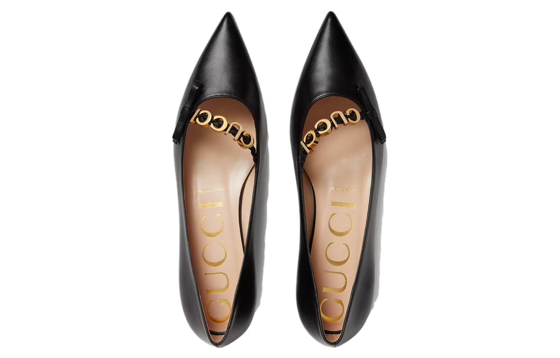 Shop (W) Gucci Ballerines Plate ''Noires - GUCCI'' 674772-C9D10-1000