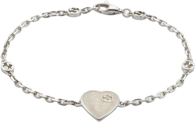 (Women) GUCCI Heart Charm 925 Silver Bracelet for Women - Silver. 645546J84101184 Buy (Women) GUCCI Heart Charm 925 Silver Bracelet for Women - Silver. 645546J84101184