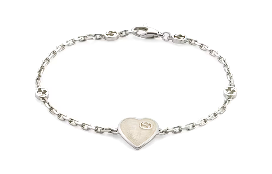 Order (Women) GUCCI Heart Charm 925 Silver Bracelet for Women - Silver. 645546J84101184