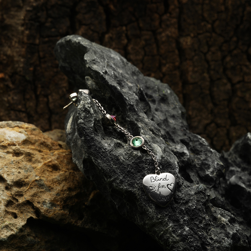 (Women) GUCCI Heart Engraved Topaz Accented Sterling Silver Earrings for Women YBD502100001 圖 6