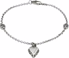 (Women) GUCCI Heart Pendant 925 Silver Bracelet Silver Women Jewelry. 678905-J89B0-9515 (Women) GUCCI Heart Pendant 925 Silver Bracelet Silver Women Jewelry. 678905-J89B0-9515