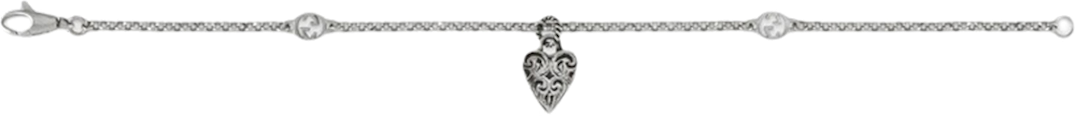 (W) GUCCI 愛心吊墜 925純銀手鍊 銀色 女士珠寶 678905-J89B0-9515 Shop (W) GUCCI 愛心吊墜 925純銀手鍊 銀色 女士珠寶 678905-J89B0-9515