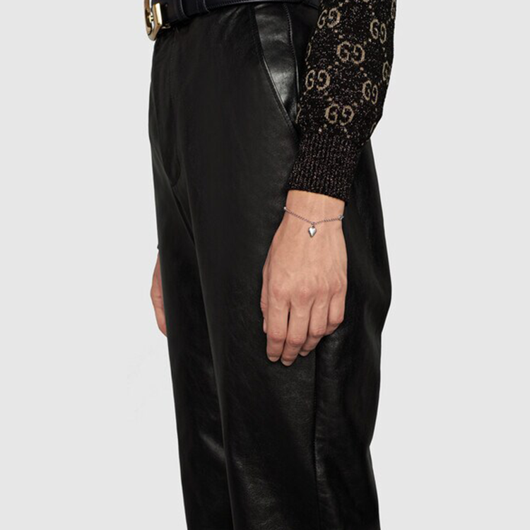 Purchase (W) GUCCI 愛心吊墜 925純銀手鍊 銀色 女士珠寶 678905-J89B0-9515