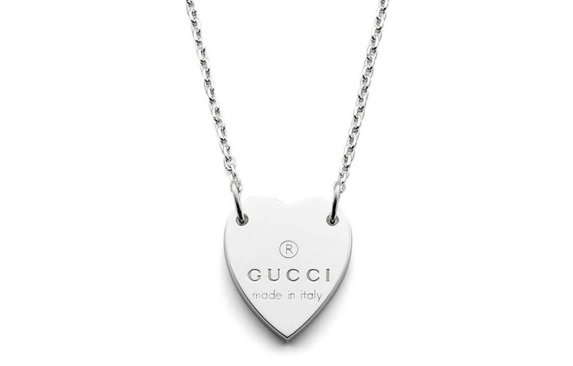 (Women) Gucci Heart Pendant 925 Silver Collarbone Necklace for Women Silver YBB223512001 圖 2