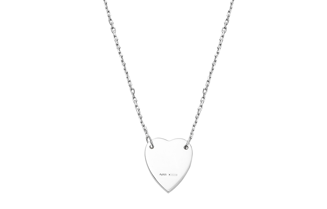 (Women) Gucci Heart Pendant 925 Silver Collarbone Necklace for Women Silver YBB223512001 圖 4
