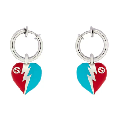(Women) GUCCI Heart Shaped Stylish Metal Earrings for Women 729604-J978H-8516