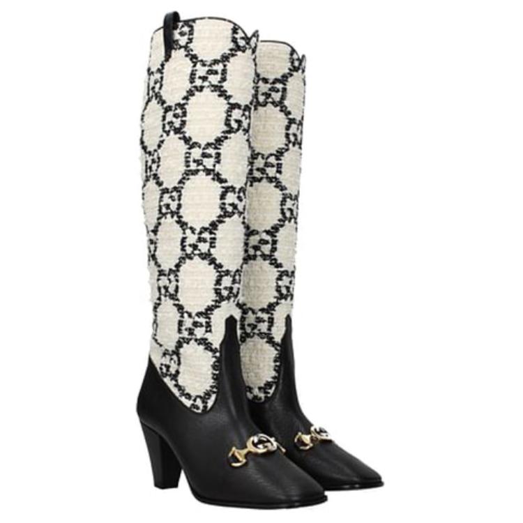 Lookbook (W) Boot Tinggi Gucci 'Kulit Beige' 577652-G3210-8975