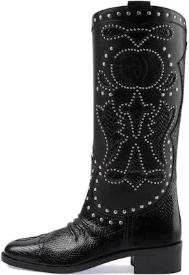 GUCCI古馳 皮革 時尚舒適 高筒靴 3.5公分 女款 黑色 Buy GUCCI古馳 皮革 時尚舒適 高筒靴 3.5公分 女款 黑色