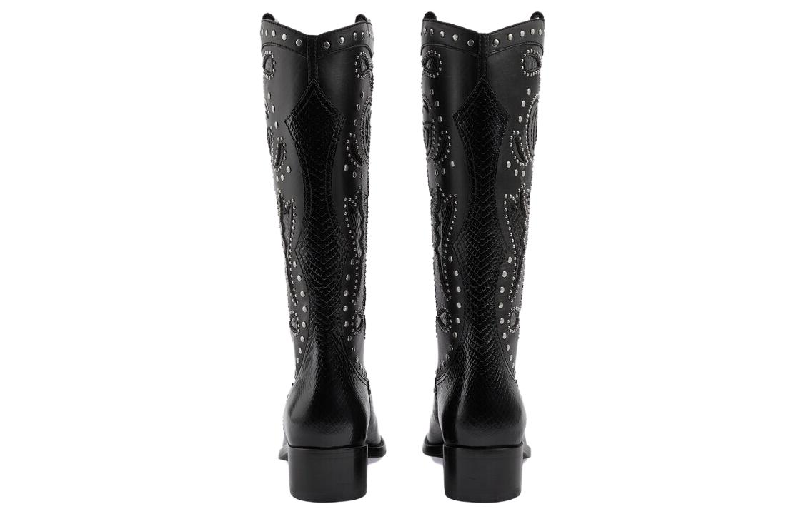 Purchase GUCCI古馳 皮革 時尚舒適 高筒靴 3.5公分 女款 黑色