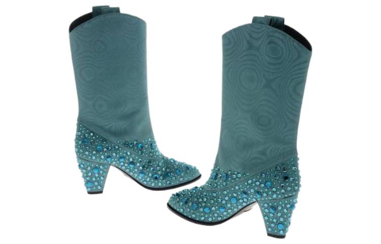 Shop (W) 구찌 블루 하이탑 부츠 (Gucci Blue High-top Boots) 631268-9W800-3720