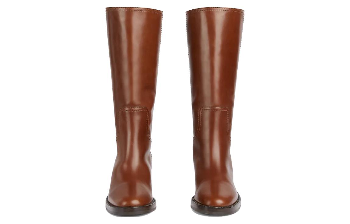 Lookbook (W) Bota Alta Gucci 'Tacon Grueso Moda Marrón Negro' 758290-AACGW-2103