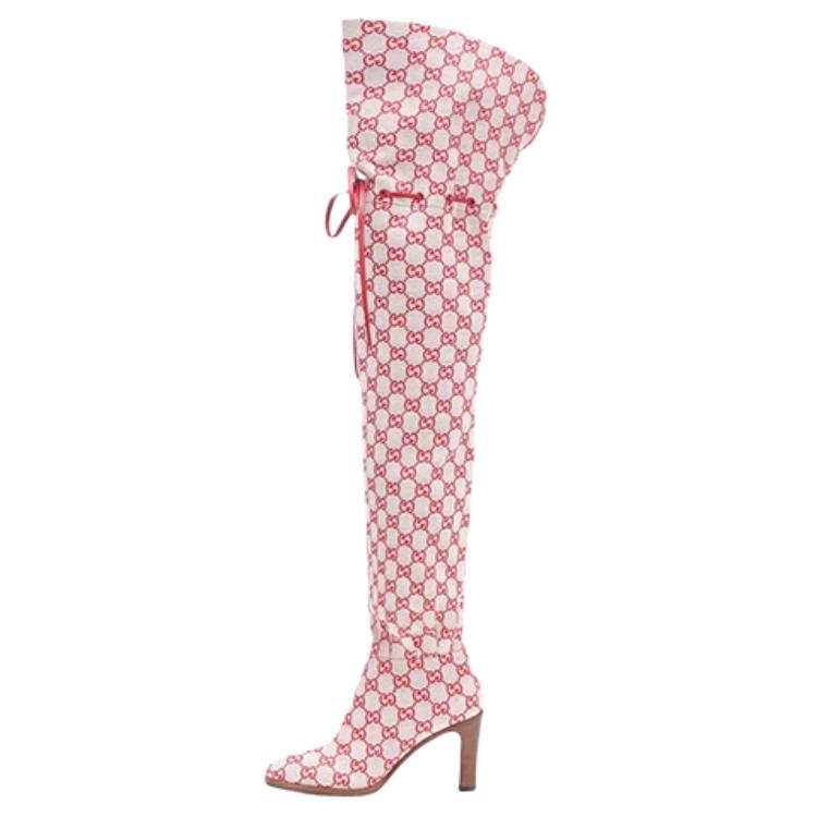 Buy (W) グッチ ハイカットブーツ ピンク・ファッション (Gucci haikatuto buutsu pinku fasshon) 523513-9SF20-9375