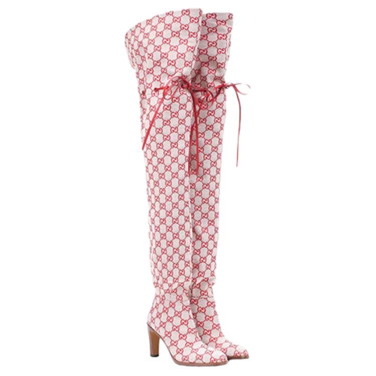 Shop (W) グッチ ハイカットブーツ ピンク・ファッション (Gucci haikatuto buutsu pinku fasshon) 523513-9SF20-9375