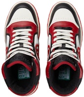 GUCCI古馳 皮革 圓頭繫帶 高筒 休閒生活鞋 女款 紅黑色 Lookbook GUCCI古馳 皮革 圓頭繫帶 高筒 休閒生活鞋 女款 紅黑色