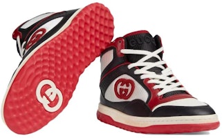 GUCCI古馳 皮革 圓頭繫帶 高筒 休閒生活鞋 女款 紅黑色 Purchase GUCCI古馳 皮革 圓頭繫帶 高筒 休閒生活鞋 女款 紅黑色