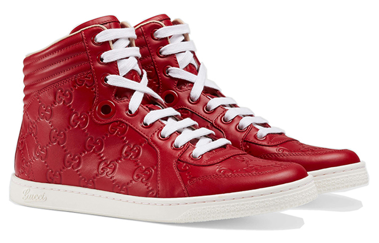 Lookbook (Women) Gucci High-Top Sneaker 'Red Fashion' 409793-CWD20-6433