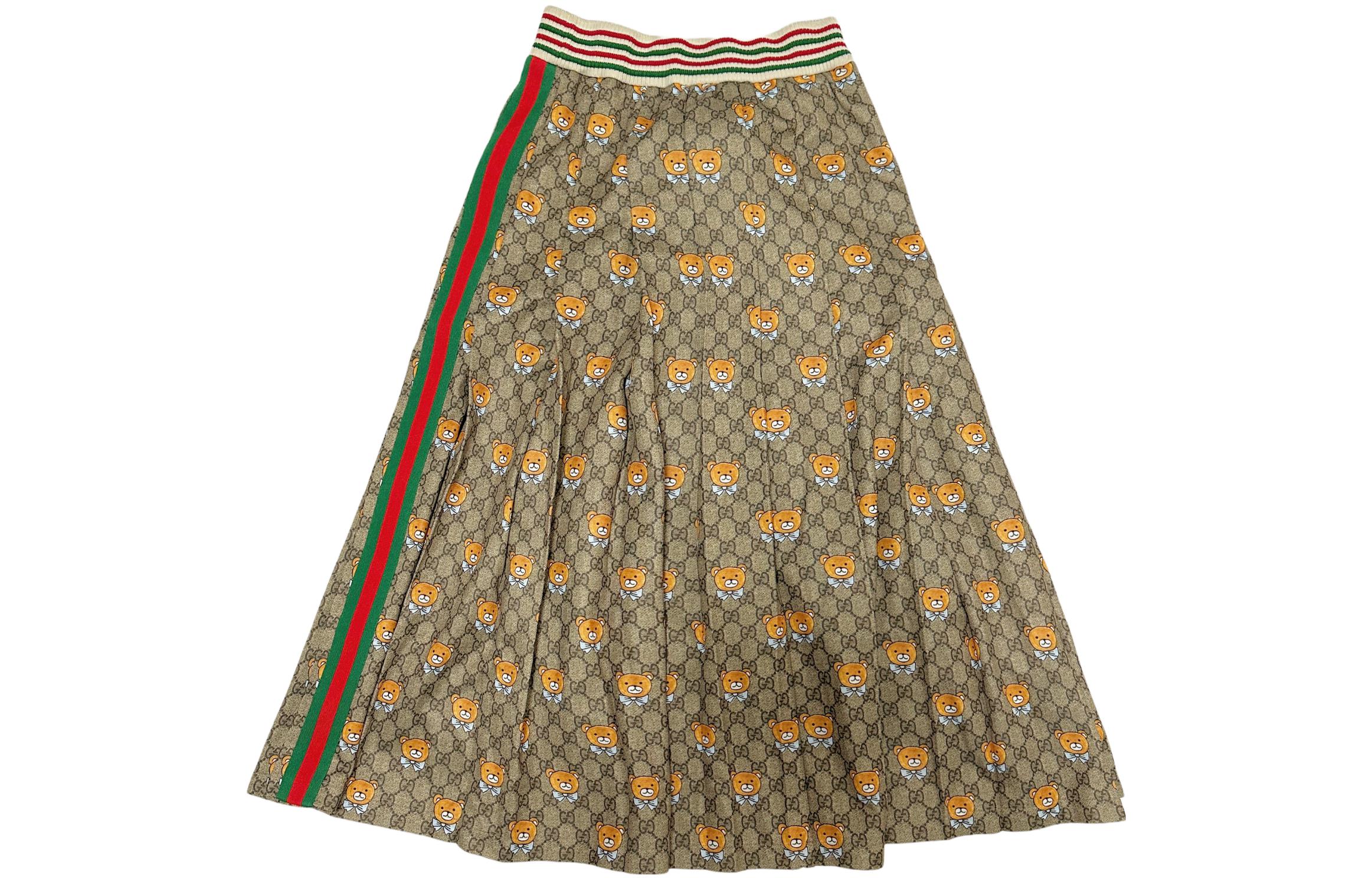 (Women) Gucci High-Waisted Bear Print Long Skirt 660219-XJDJB-2236