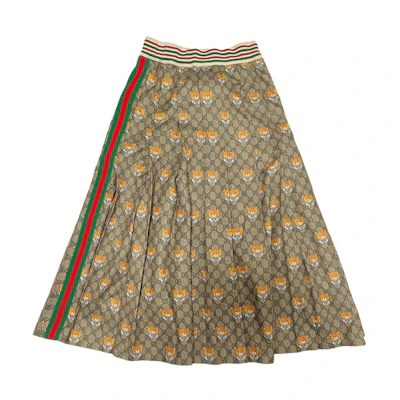 (Women) Gucci High-Waisted Bear Print Long Skirt 660219-XJDJB-2236