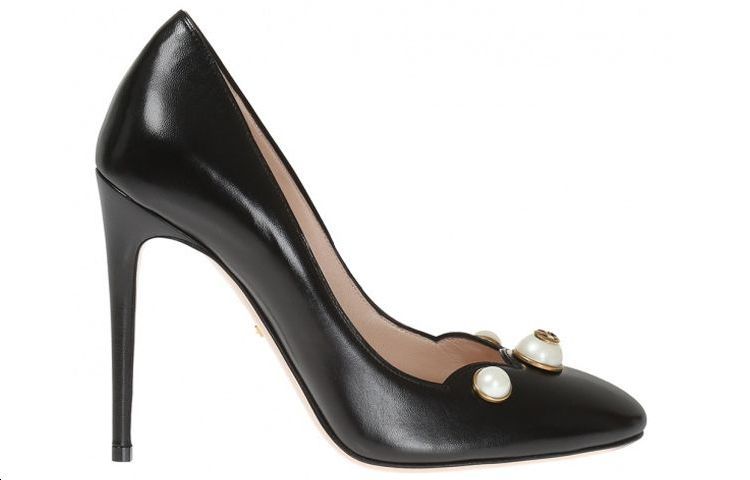 Order (W) Gucci Tacones Altos 'Negro Perla de Vidrio' 435418-C9D00-1000