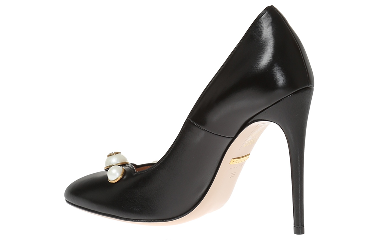 Shop (W) (女性用) グッチ ハイヒール 'ブラック ガラス パール' 435418-C9D00-1000 435418-C9D00-1000