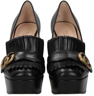 (Women) Gucci High Heel 'Black Leather' 573019-C9D00-1000 Lookbook (Women) Gucci High Heel 'Black Leather' 573019-C9D00-1000