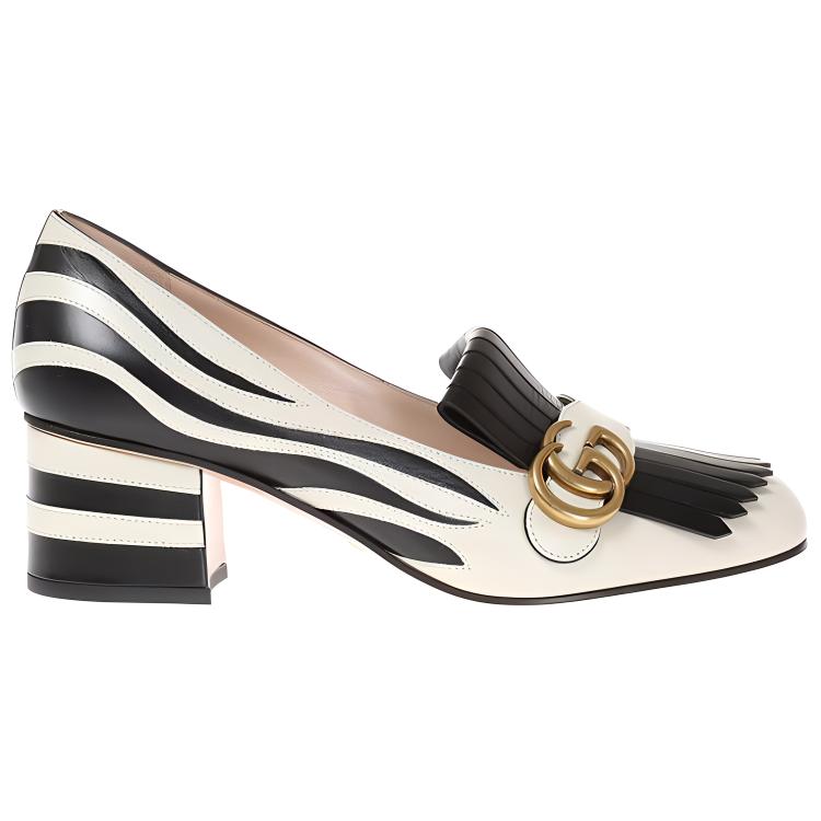 Order (W) 구찌 블랙화이트 하이힐 (Gucci Black White High Heel) 448619-C9D10-9085