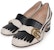 (W) Gucci Tumit Tinggi 'Hitam Putih' 448619-C9D10-9085