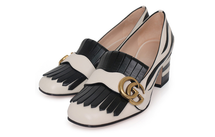 Purchase (W) 구찌 블랙화이트 하이힐 (Gucci Black White High Heel) 448619-C9D10-9085