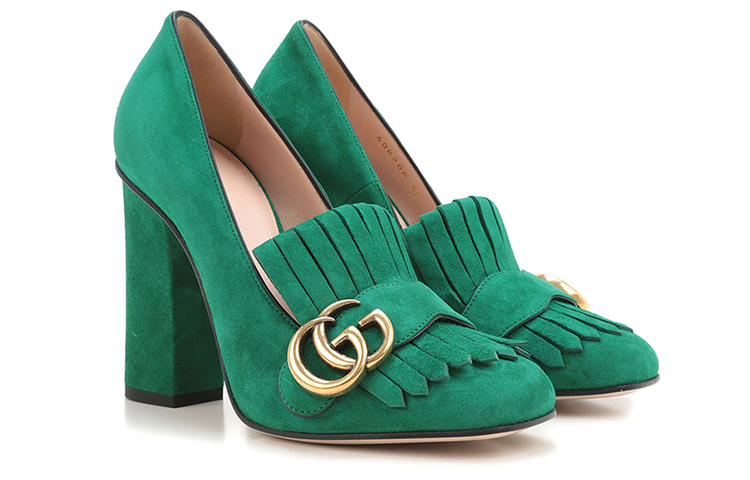 Lookbook (W) Gucci Kasut Tumit Tinggi 'Hijau Fesyen' 408206-C2000-3140