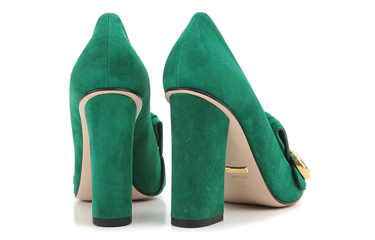 Shop (W) Gucci Kasut Tumit Tinggi 'Hijau Fesyen' 408206-C2000-3140