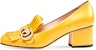 (W) Gucci Tumit Tinggi 'Kulit Kuning Fesyen' 408208-C9D00-7223