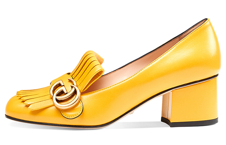 (Women) Gucci High Heel 'Fashion Yellow Leather' 408208-C9D00-7223