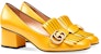 (W) Gucci Tumit Tinggi 'Kulit Kuning Fesyen' 408208-C9D00-7223