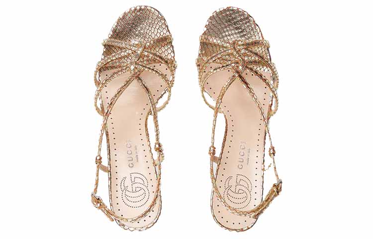 Lookbook (W) Gucci 高跟鞋 '浅金蟒蛇纹' 648696-18L00-8051