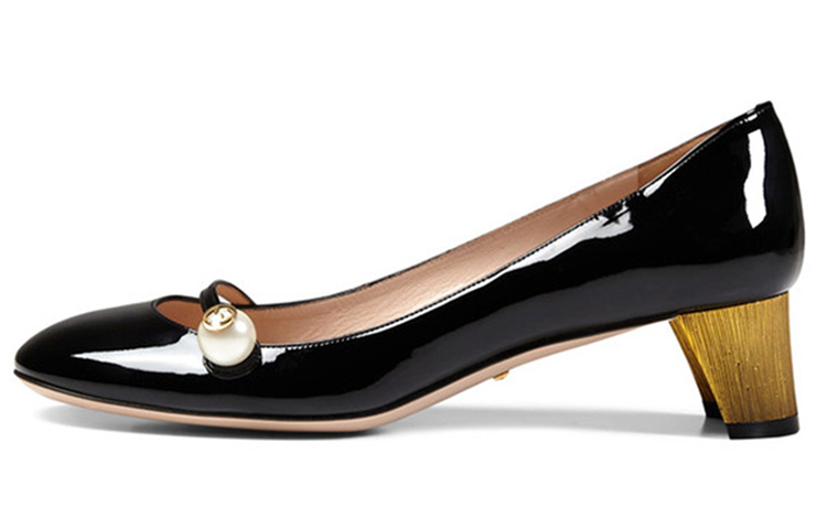 (Women) Gucci High Heel 'Pearl Black' 408253-BNC00-1000