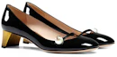 Order (W) Gucci Sepatu Tumit Tinggi 'Pearl Black' 408253-BNC00-1000